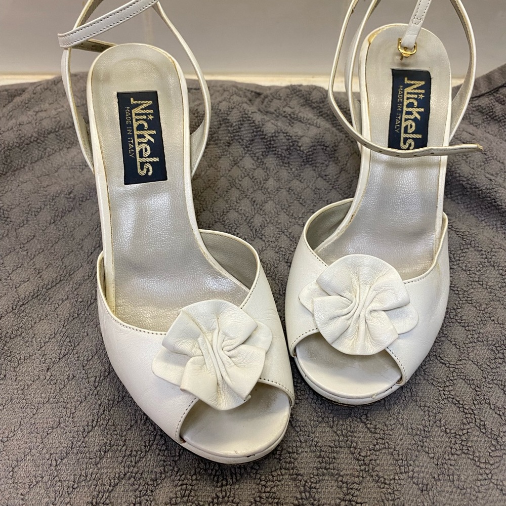 Nickels white pumps